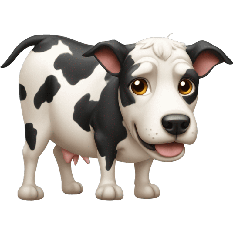 dog with cow emoji