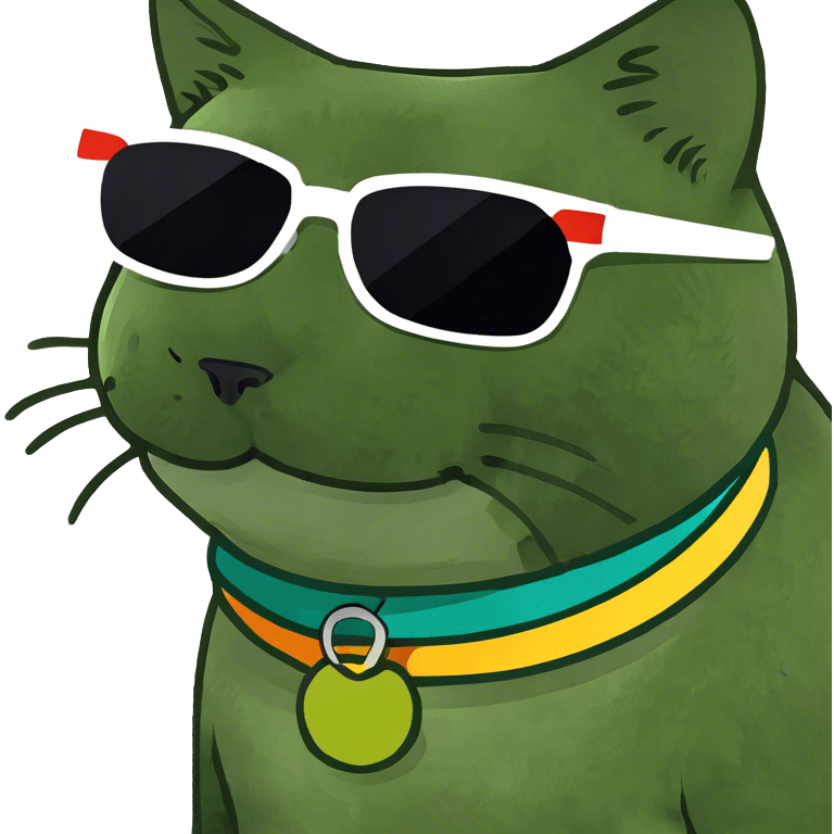 Cat with sunglasses emoji