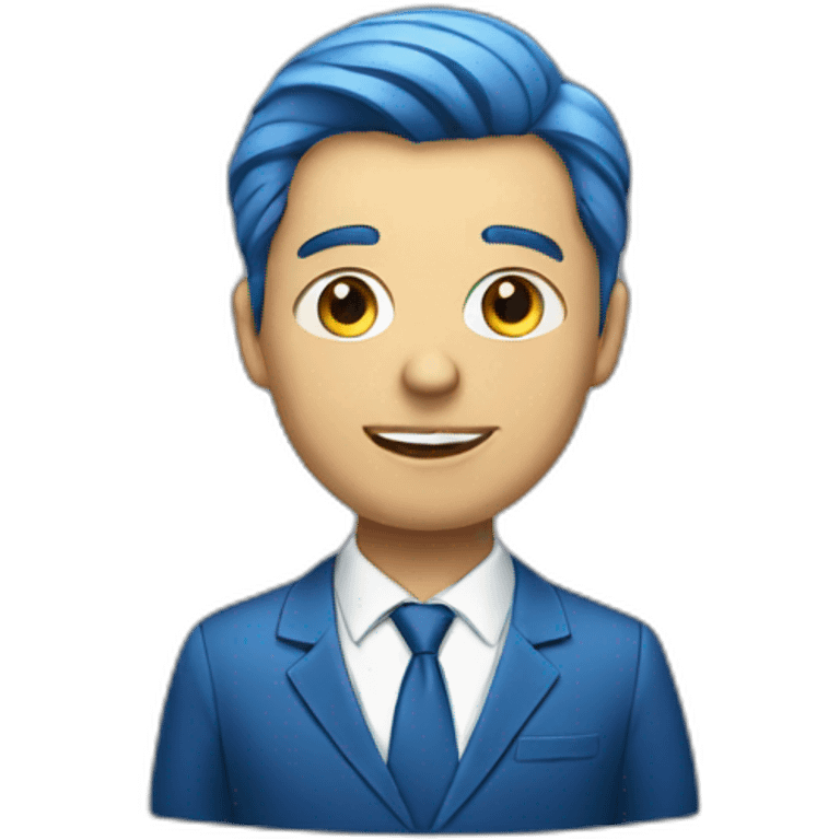 Businessman in blue suit  emoji