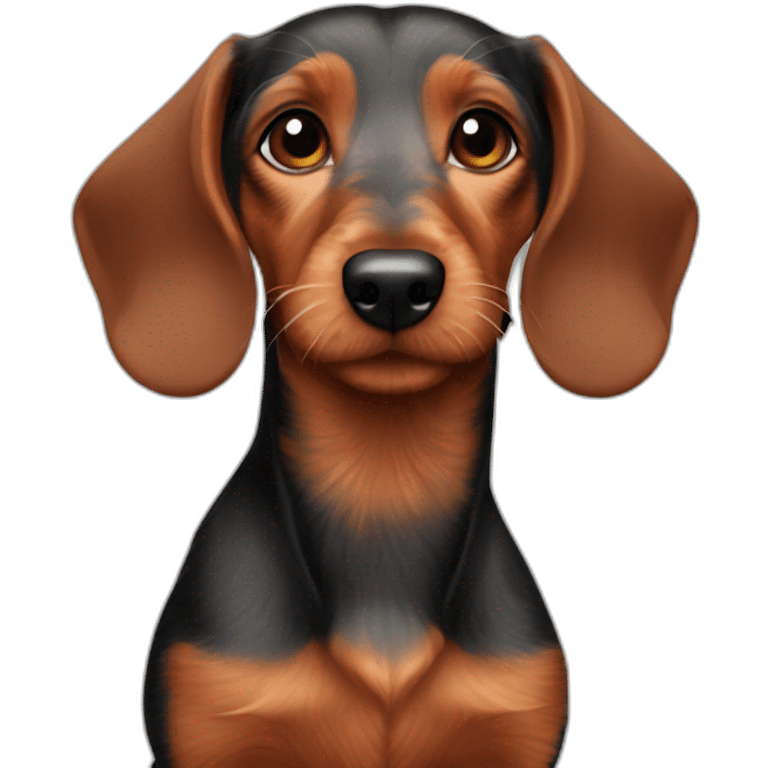 Wirehair dachshund red emoji