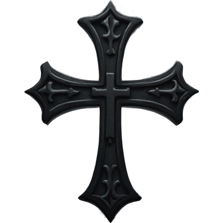 black gothic cross  emoji