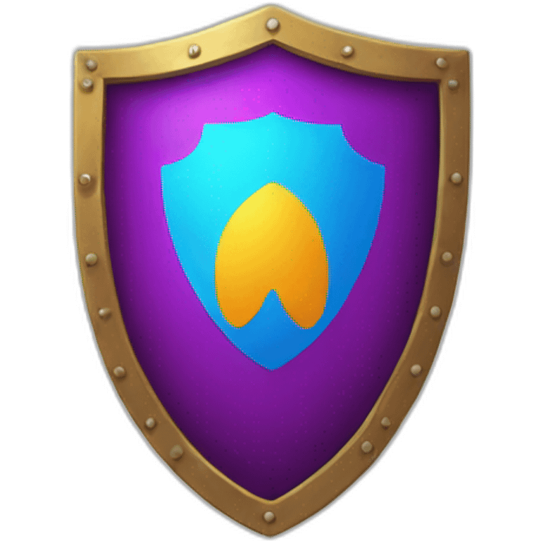 bright colored shield emoji