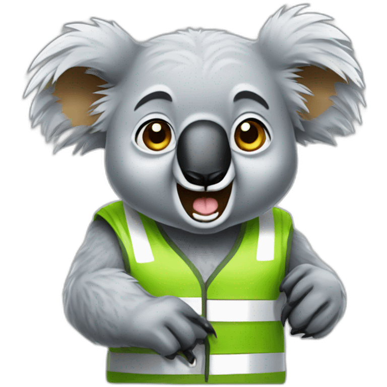 angry koala at work emoji