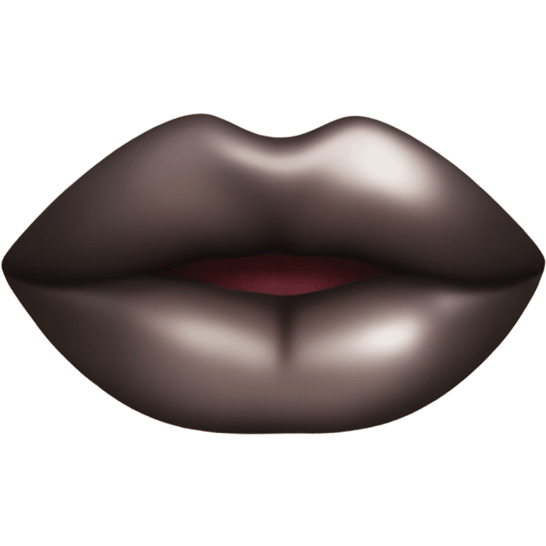 Black kiss lips emoji