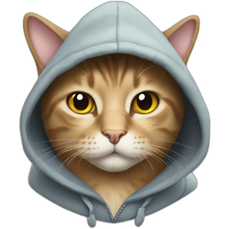 Cat wearing a Hoodie emoji