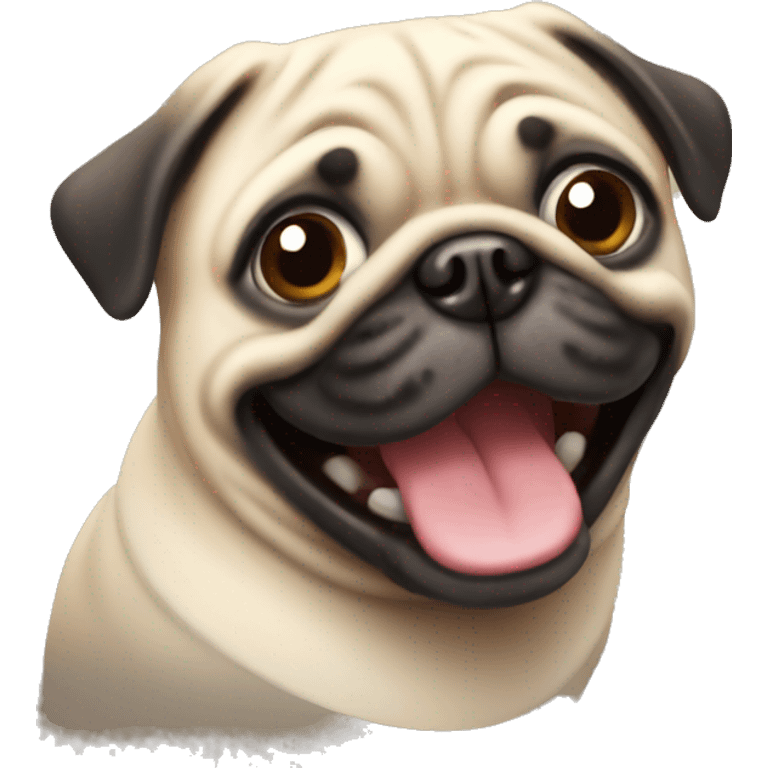 happy pug emoji