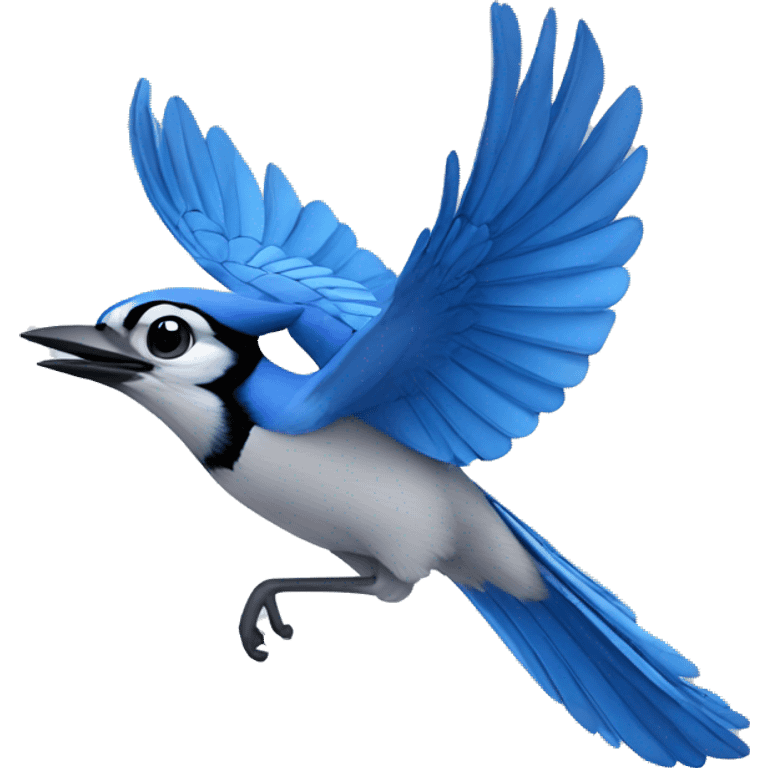 flying blue jay emoji