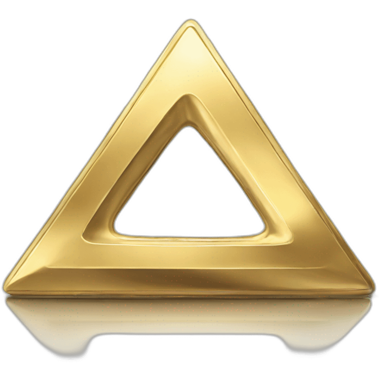 curved triangle gold coin with large "0" label emoji