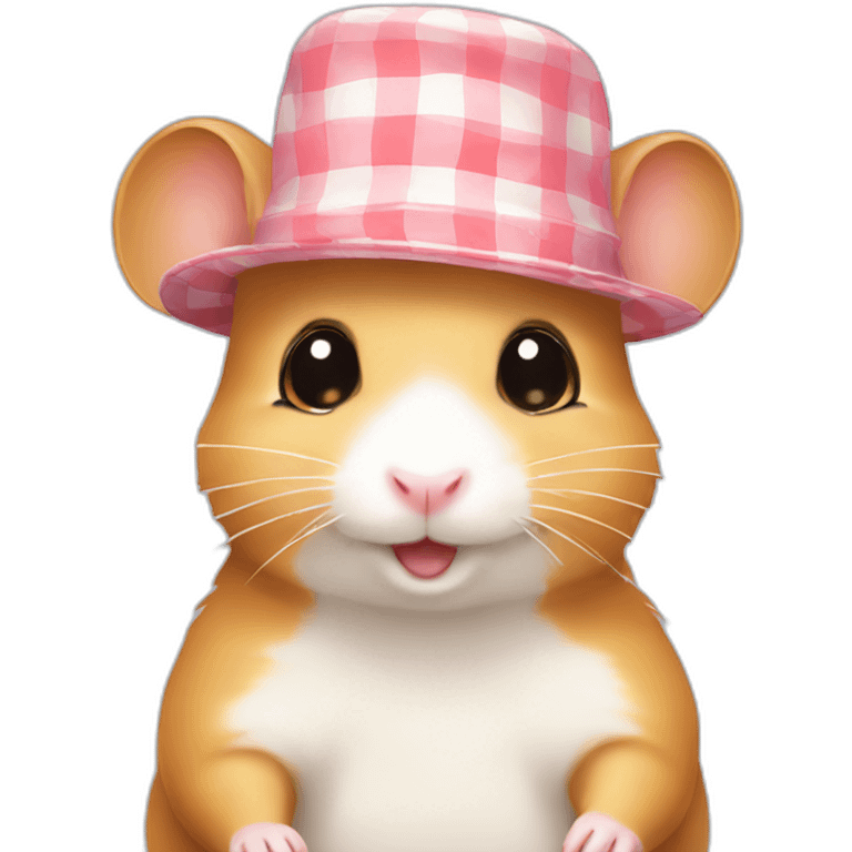 hamster wear picnic hat emoji