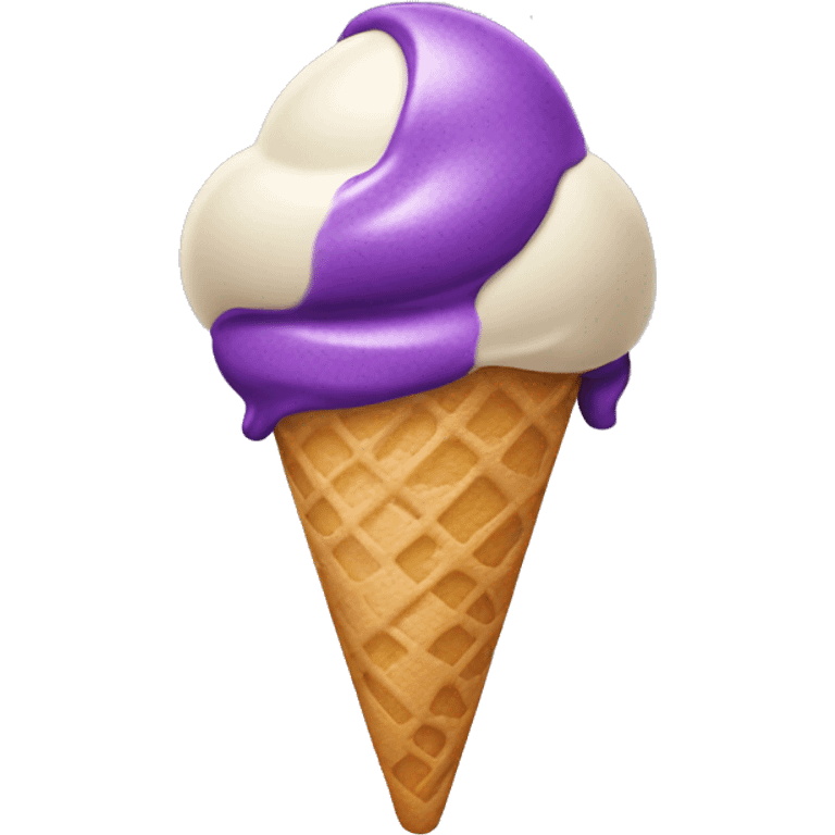 number 2 with purple ice cream  emoji