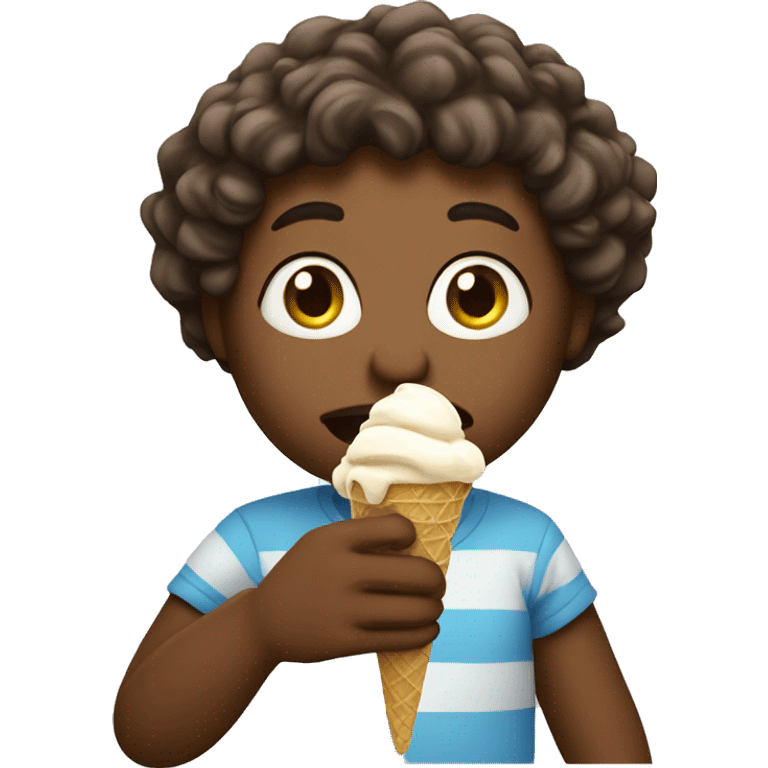 Salom eating ice cream emoji