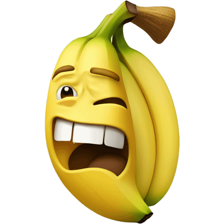 An angry banana emoji