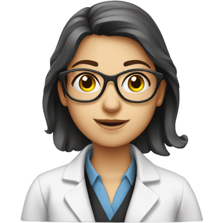 European girl scientist emoji