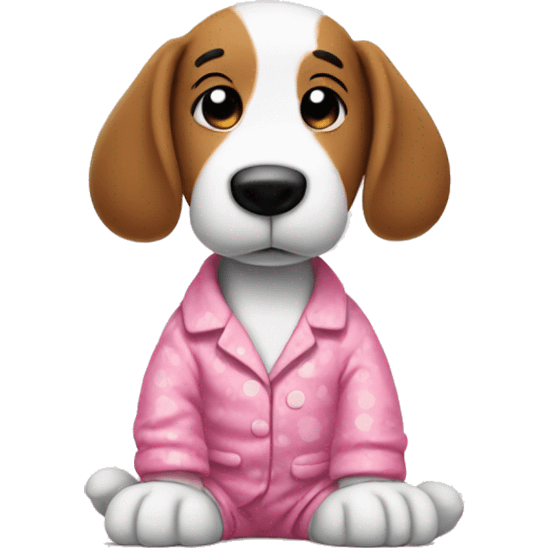 Snoopy in pink pajamas emoji