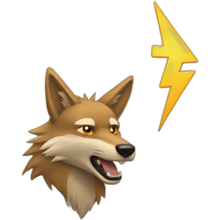 coyote and lightning emoji