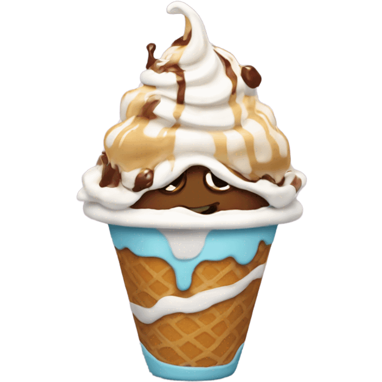 A sundae cartoon emoji