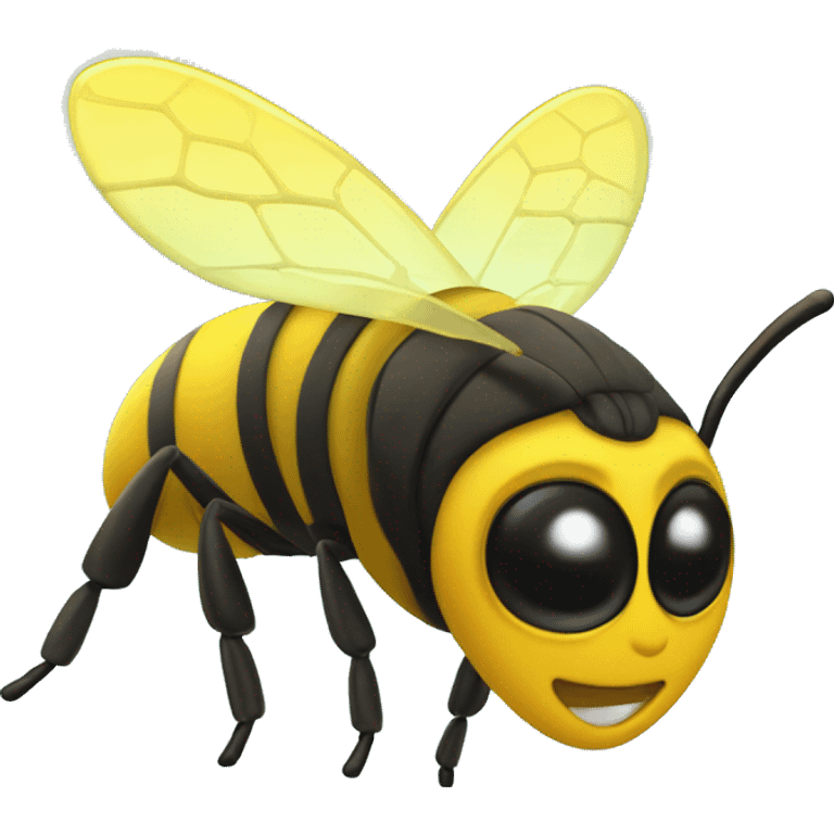 Yellow jacket Bee in glow run emoji