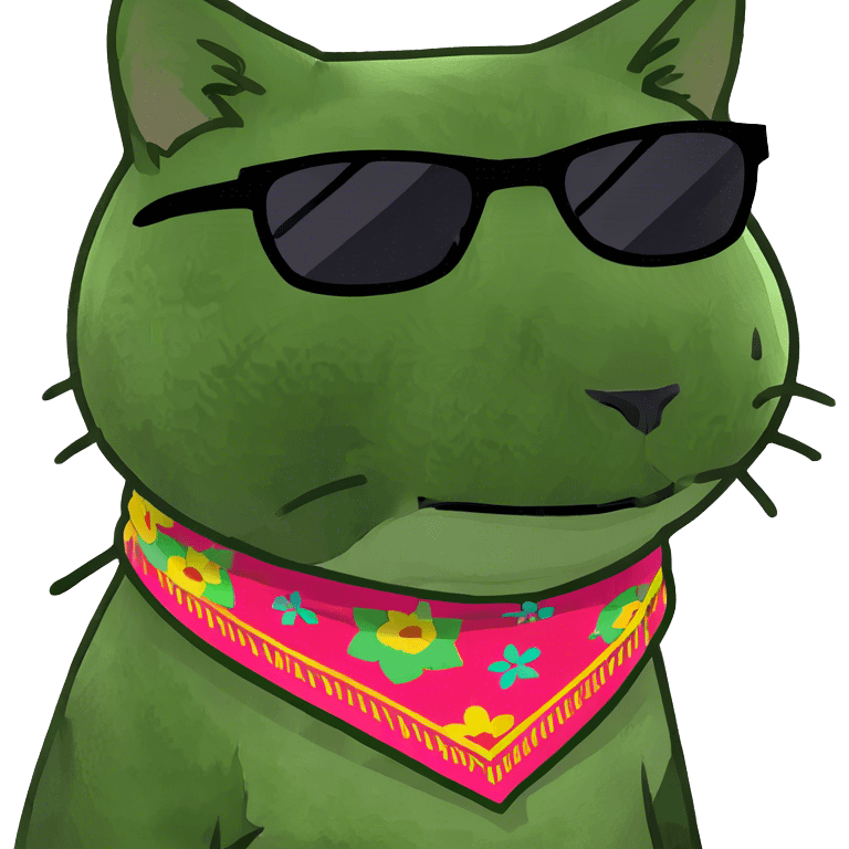 Cat with sunglasses emoji