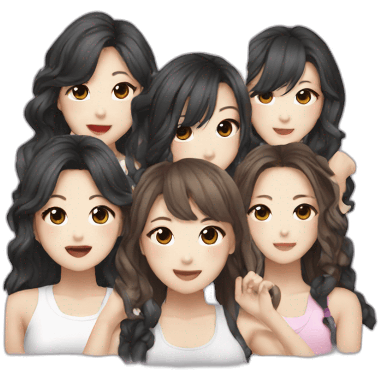 KPOP female music group members emoji