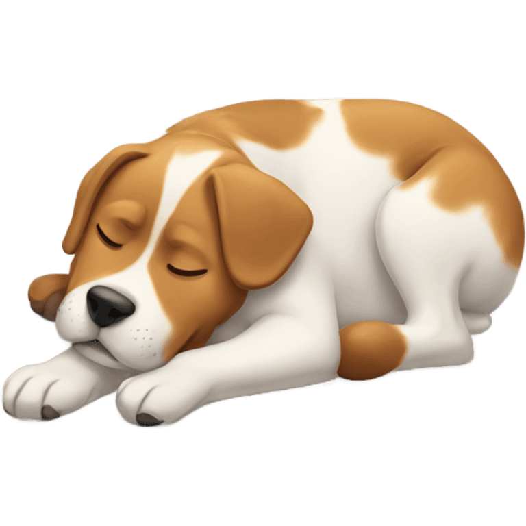 Dog lying on his back, relaxed emoji