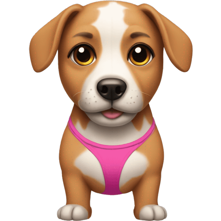 Dog in a bikini emoji