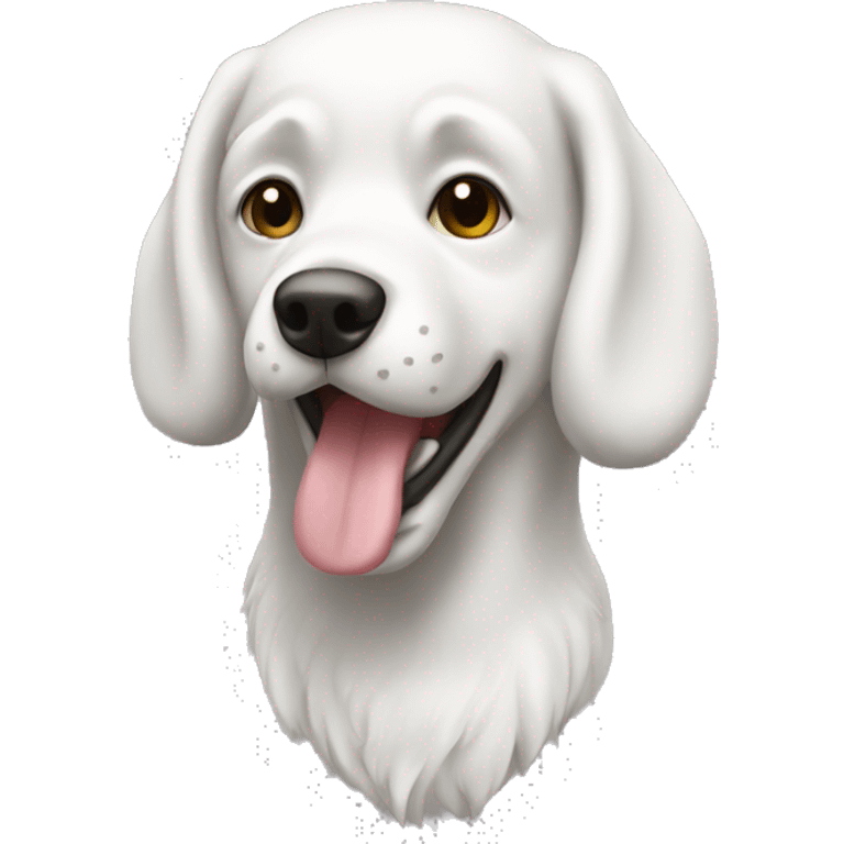 Perro blanco  emoji