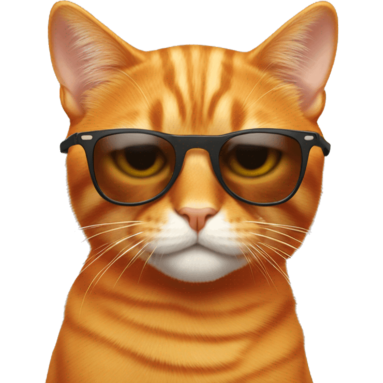 Orange cat wearing sunglasses emoji