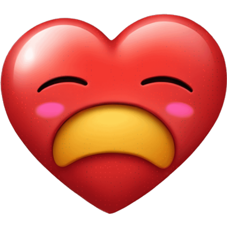 emoji that hugs a big red heart, and have closed eyes emoji