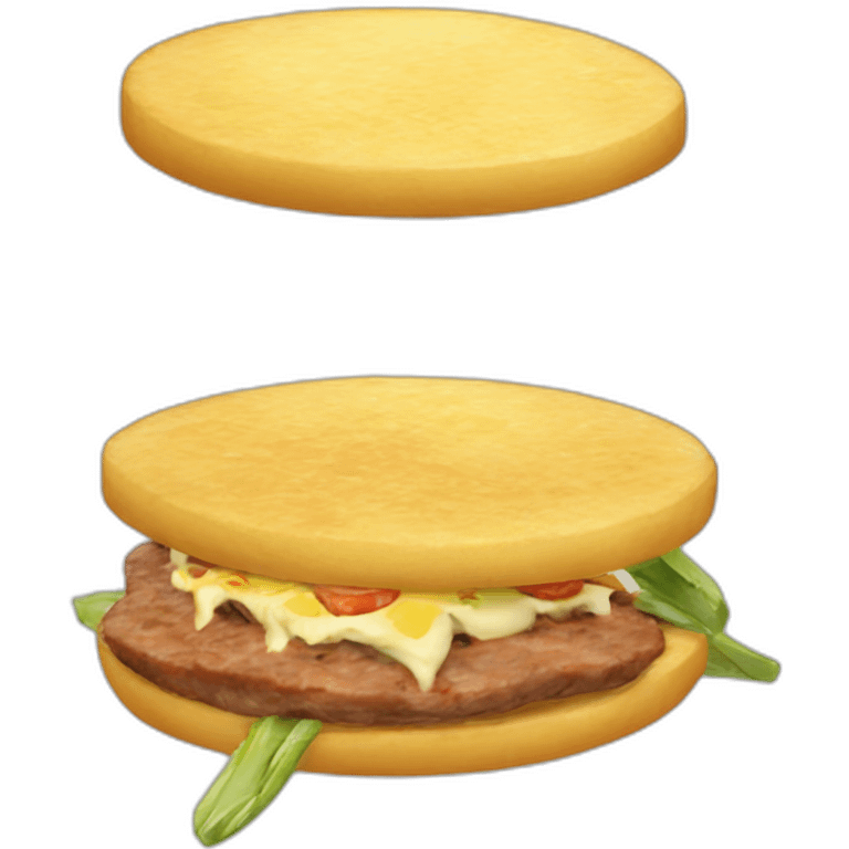 arepa Venezolana con relleno carne mechada emoji