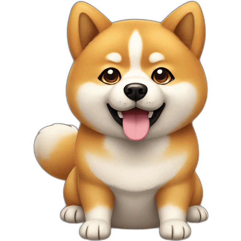 cute fluffy shiba dog emoji