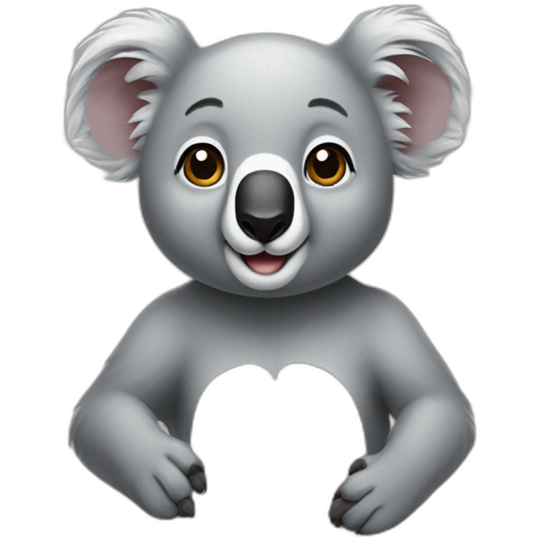 koala at IT work emoji