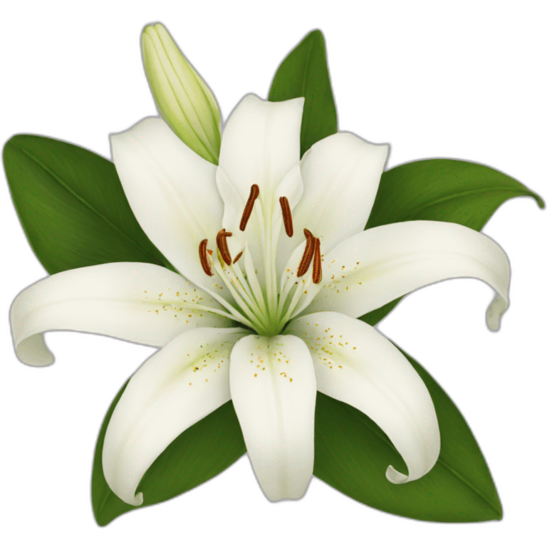 white lilies emoji