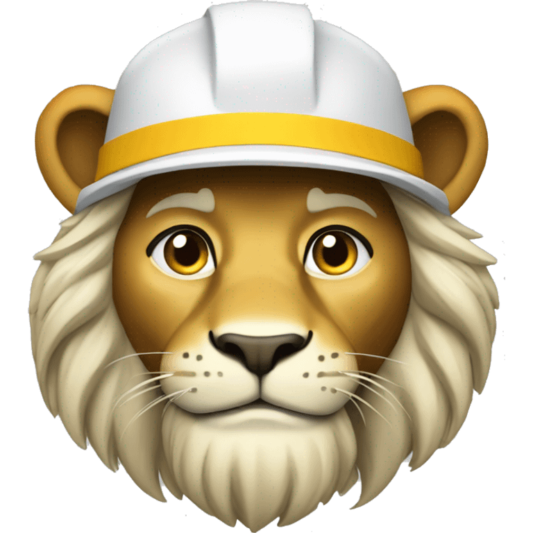 lion architect casco blanco  emoji