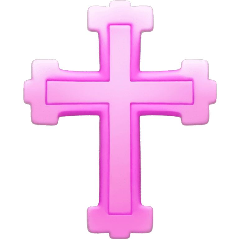 Pink holy cross emoji