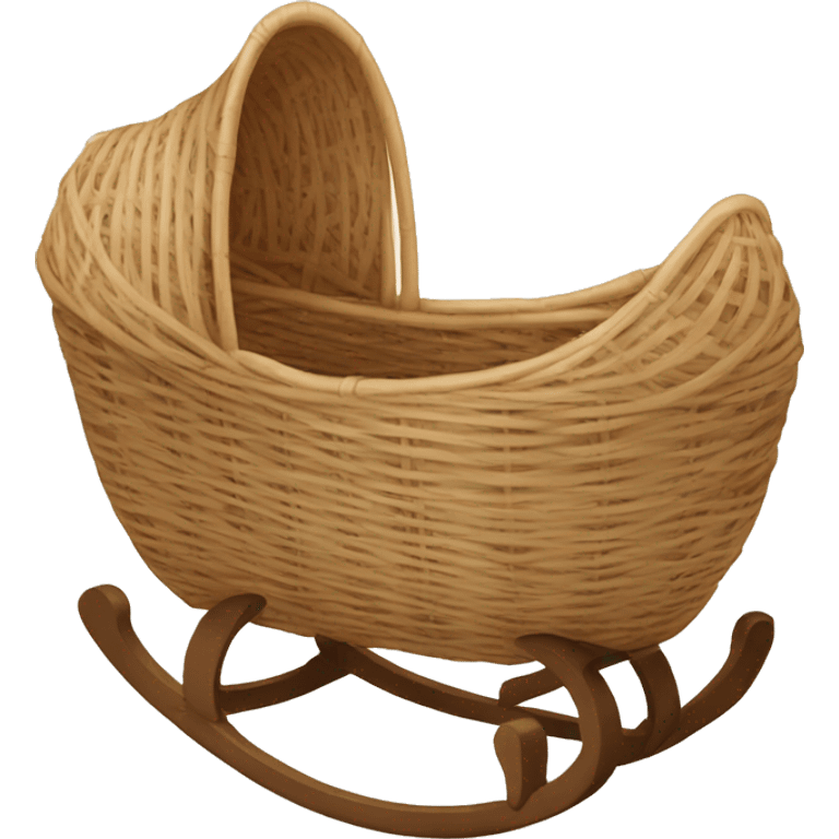 Newborn in a rattan cradle emoji