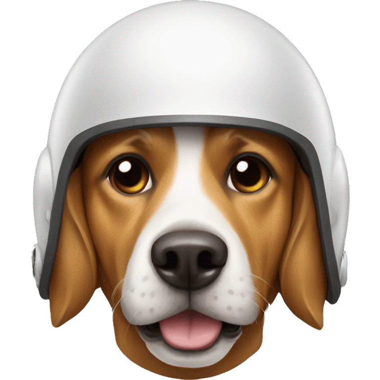 Dog with a helmet emoji