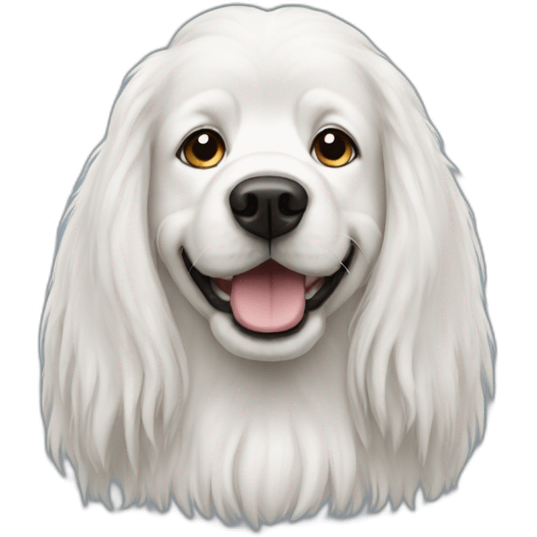 white long hair dog emoji