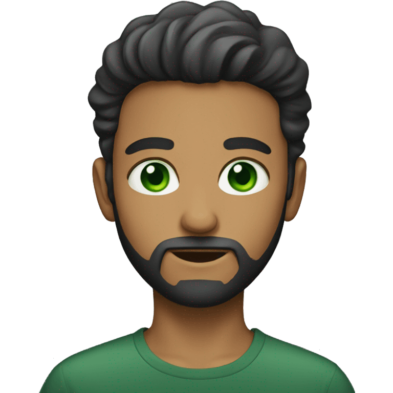 Boy with green eyes and beard emoji