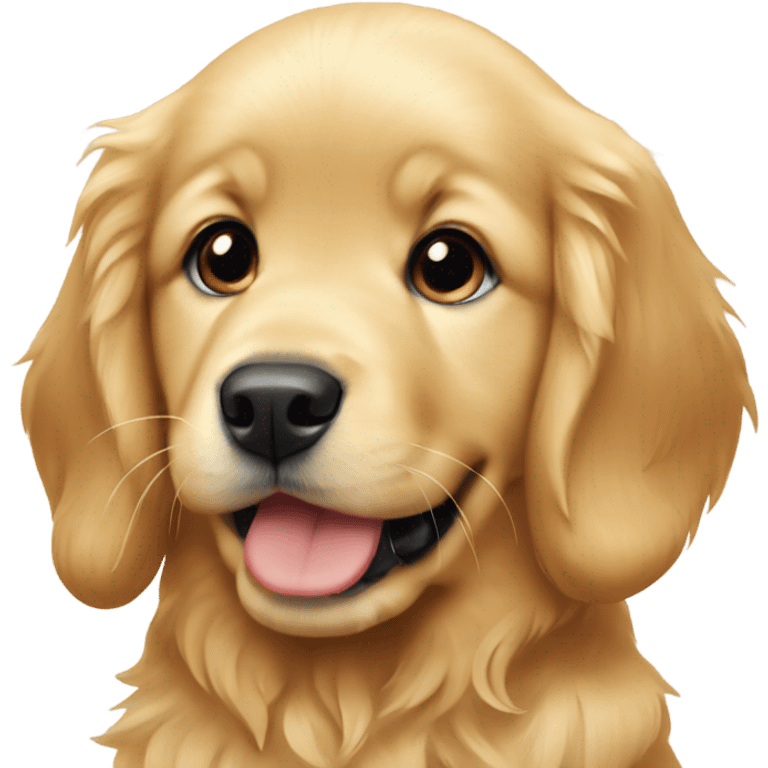 Olympic logo on a golden retriever puppy emoji