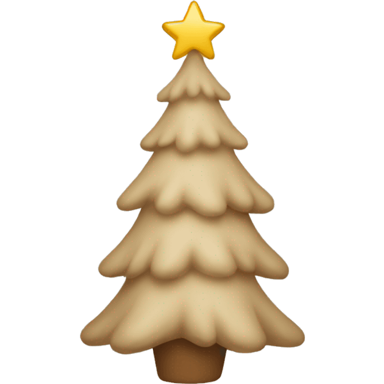 Beige Christmas tree emoji