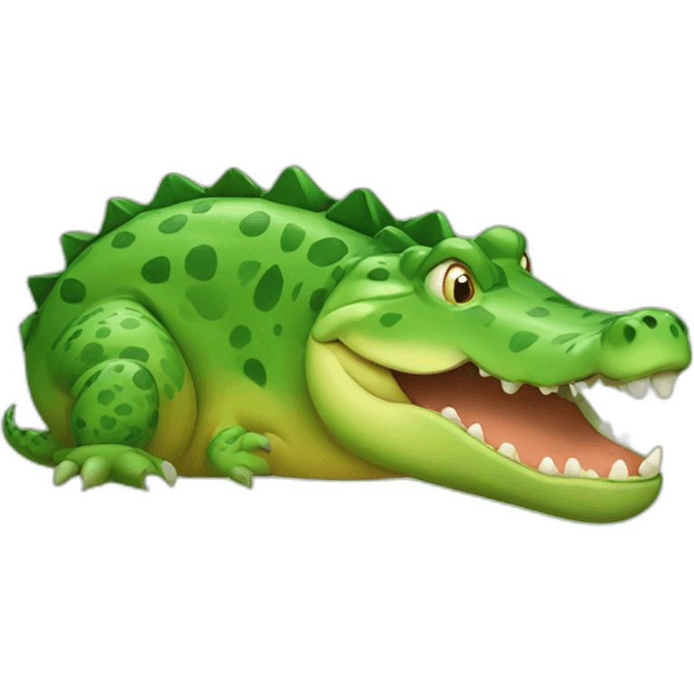 Fat crocodile emoji