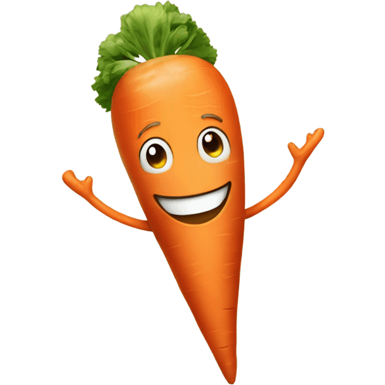 Happy carrot emoji