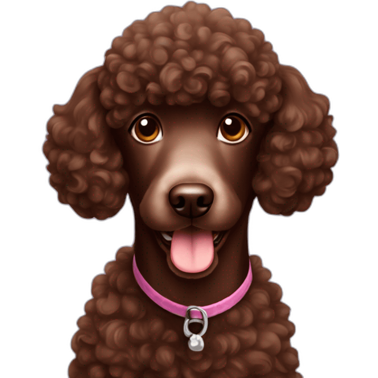 Funny Chocolate poodle emoji