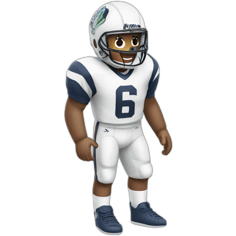 quarterback with striped white socks emoji