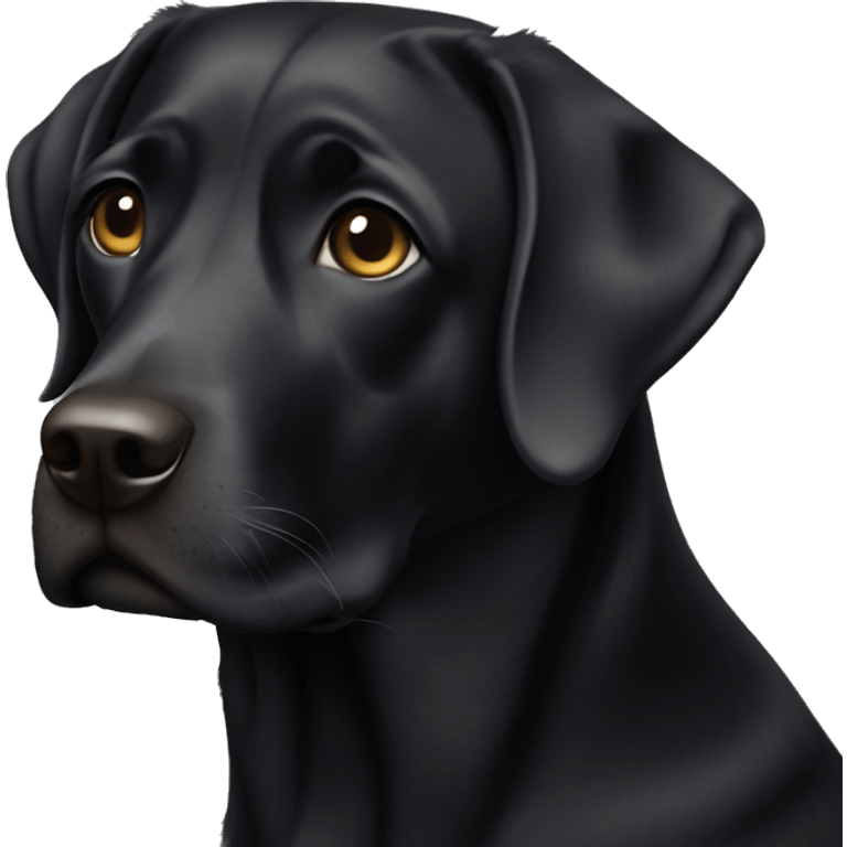 Black lab  emoji