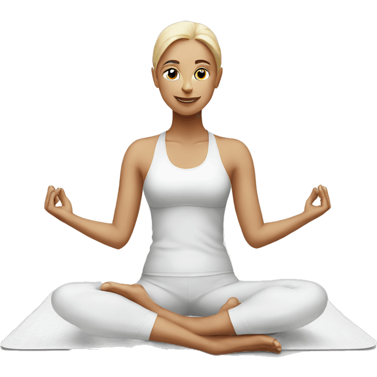 White yoga mat emoji