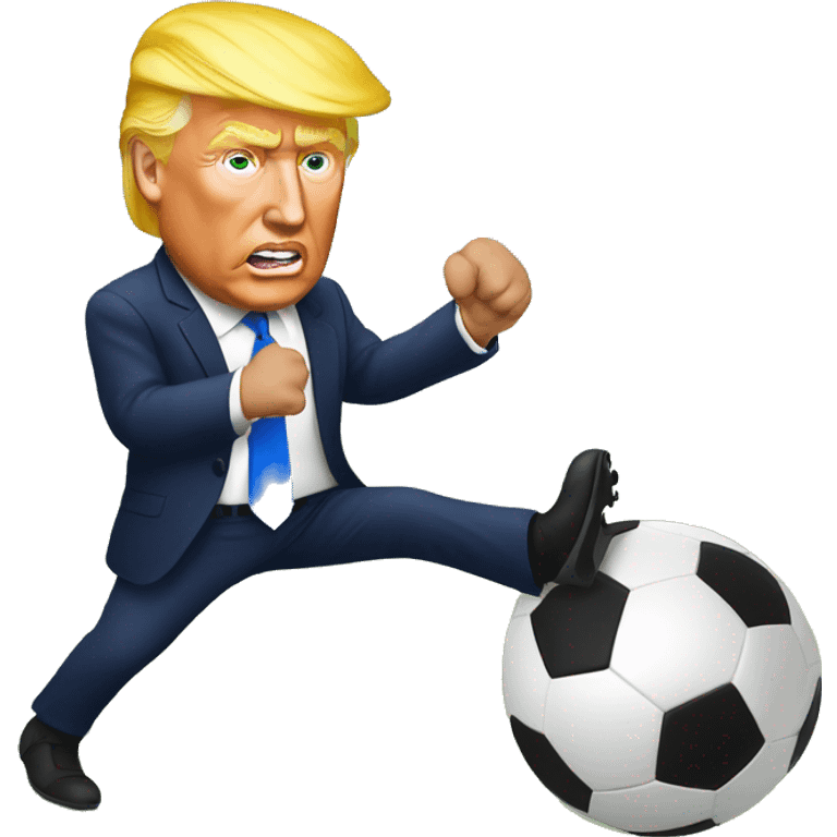 trump playing soccer  emoji