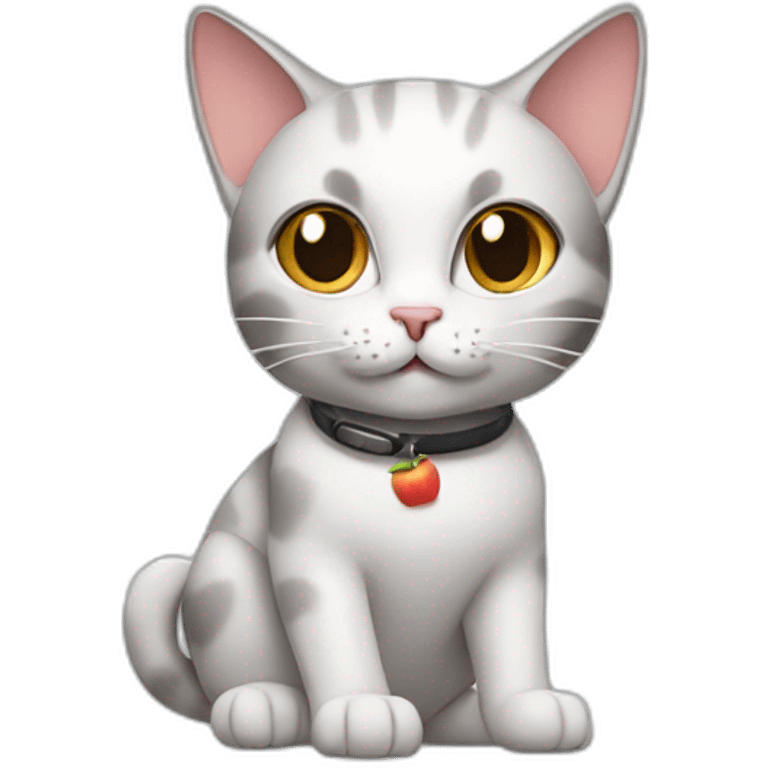 Cat with Airpods and apple watches emoji