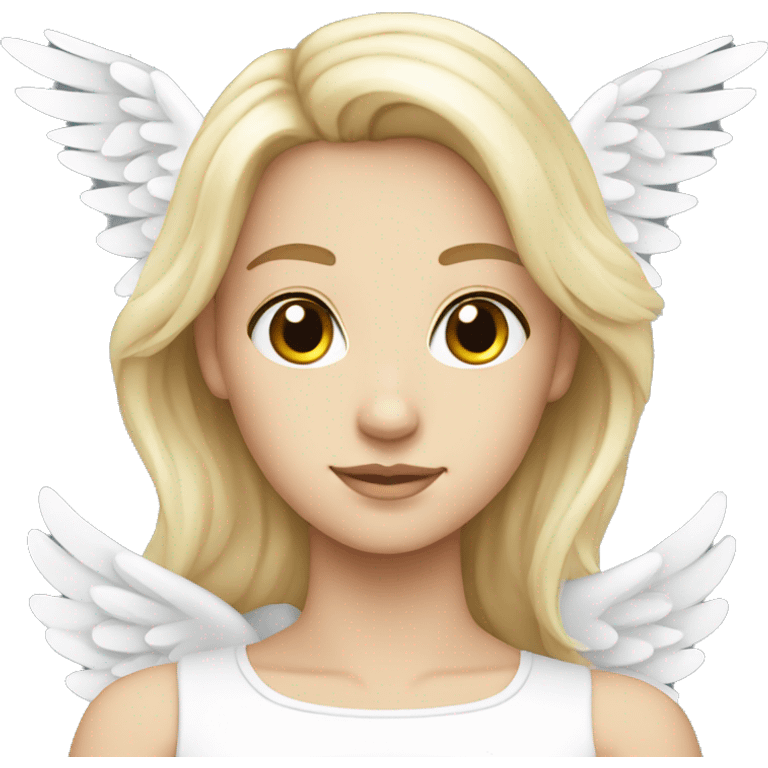 White angels with white wings  emoji