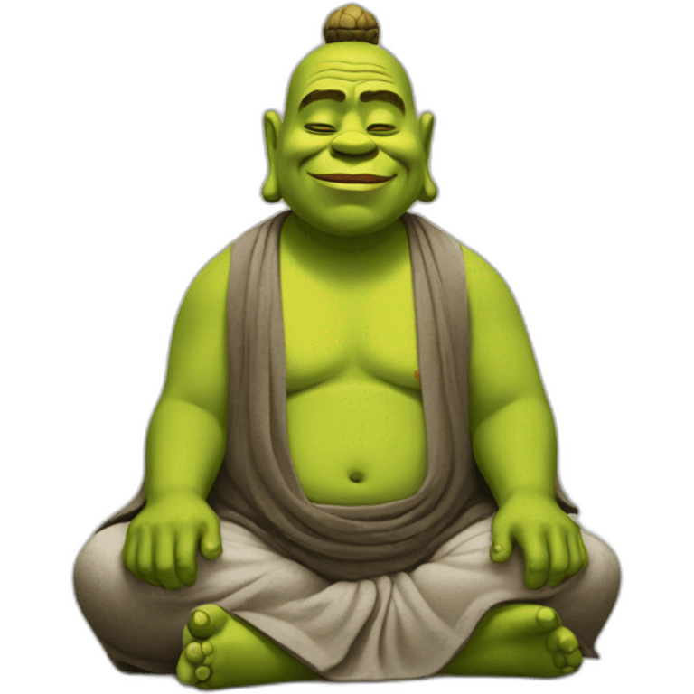 Budda shrek meditating emoji